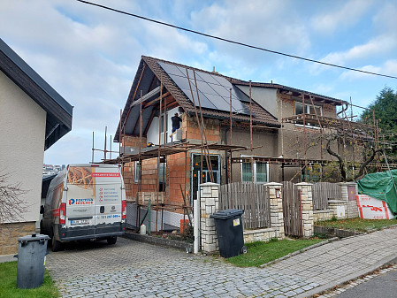 Izolace stropu zděného rodinného domu na Zlínsku